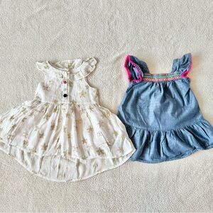 Baby girl’s dresses, size 12 months